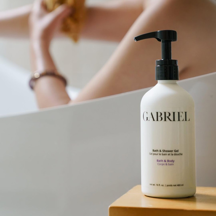 Gabriel Skincare Bath & Shower Gel, Natural, Paraben Free, Vegan, Cruelty-free, Non GMO, Infused with Vitamin C and aloe vera, restore natural moistu