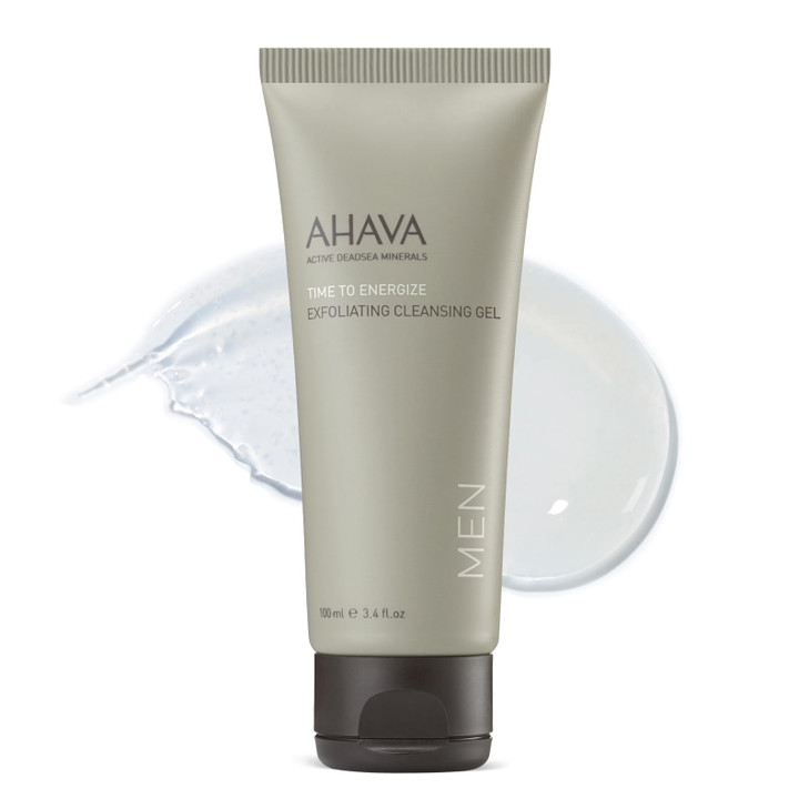 AHAVA Men's Exfoliating Cleansing Gel - Helps Against Clogged Pores, Smoothes & Cleans, Refreshes & Energizes the Skin with exclusive Osmoter & antio