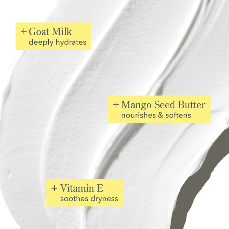Beekman 1802 Whipped Body Cream  Moisturizes & Softens Skin with Goat Milk, Mango Seed Butter & Vitamin E  8 oz  Honey & Orange Blossom