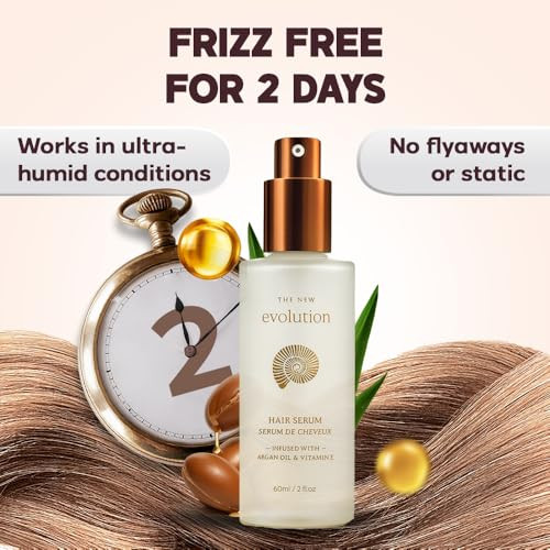 HerStyler Evolution Argan Oil Serum - Vitamin E Nourishing Treatment to Soften Dry Hair, For Hair Straightening With Aloe Vera (2 Pack)