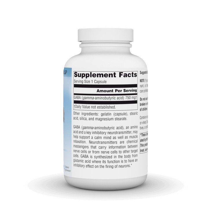 Source Naturals Serene Science GABA, for a Calm Mind, 750mg - 180 Capsules