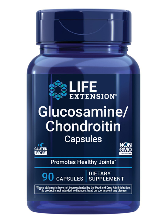 Life Extension Glucosamine/Chondroitin Capsules for Healthy Joints and Cartilage, Non-GMO, Gluten-Free, 90 Capsules