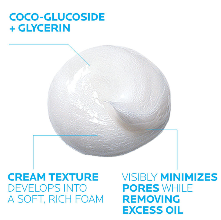 La Roche-Posay Effaclar Deep Cleansing Foaming Facial Cleanser, Cream Cleanser & Daily Face Wash for Oily Skin & Acne Prone Skin to Minimize Look of