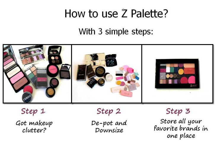 Z Palette Large Magnetic Makeup Palette, Empty Magnetic Palette, Universal Magnet makeup palette for Eyeshadows, Powders, Customizable Beauty Organiz