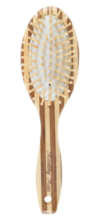 Olivia Garden Healthy Hair Eco-Friendly Bamboo Ionic Massage Hair Brush HH-3 (Oval Large)