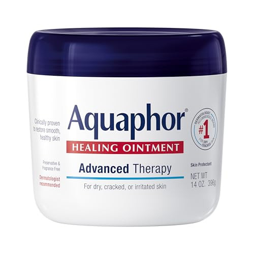Aquaphor Healing Ointment, Advanced Therapy Skin Protectant, Multi-Purpose Healing Ointment and Body Moisturizer, For Dry, Cracked Skin, Minor Cuts a