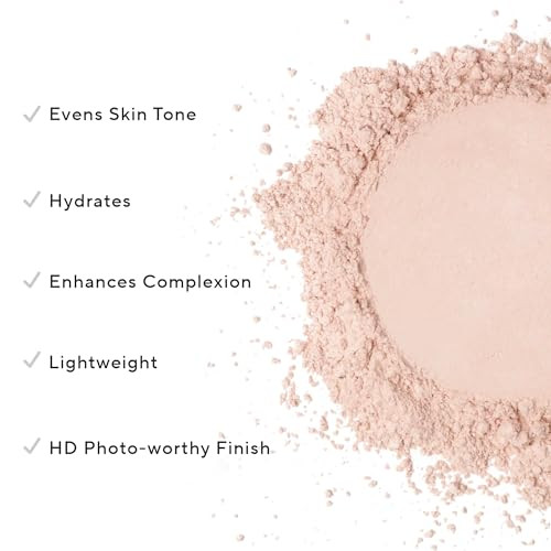 MIRABELLA - Pure Press Foundation, HD-Finish Pressed Powder, Buildable Mineral Pressed Powder Compact with Nourishing Jojoba, Age-Defying Makeup for