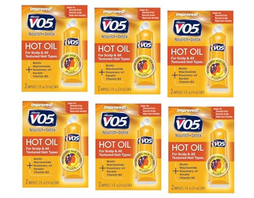 Vo5 Hot Oil Therapy Treatment 2 Count 0.5 Ounce (14ml) (6 Pack)