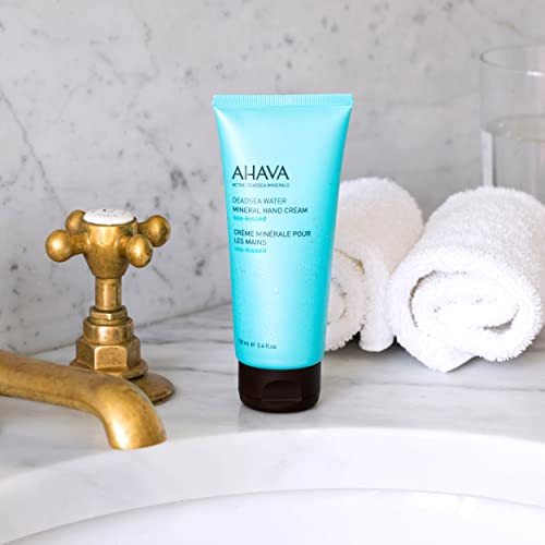 AHAVA Dead Sea Water Mineral Hand Cream, Sea-Kissed - Hand Moisturizer For Dry Cracked Hands, Light & Fast Absorbing, Enriched with Dead Sea Mineral