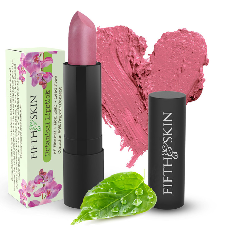 Fifth & Skin BOTANICAL Lipstick (CHERRY PLUM) | Made in USA | Vegan | Natural | Organic | Cruelty Free | Paraben Free | NO Lead | Moisturizing Color