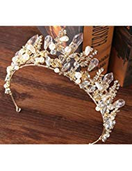 Leiothrix Wedding Queen Crowns and Tiaras Gold Baroque Bride Crowns Rhinestone Bridal Hair Accessories for Women