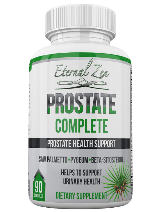 Eternal Zen Prostate Complete Herbal Health Support Supplements for Men, Saw Palmetto Stinging Nettle Pygeum Beta-sitosterol Reishi Shiitake, 90 Coun