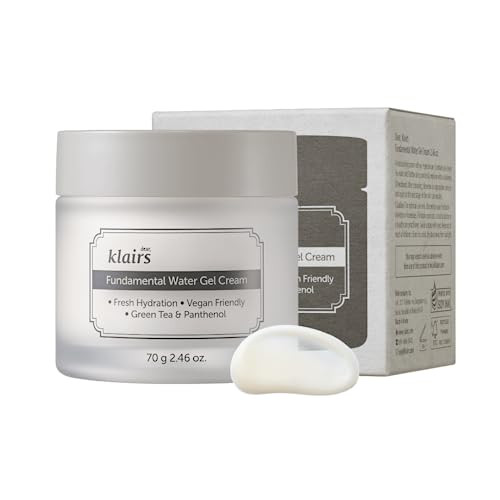 DearKlairs] Fundamental Water Gel Cream 2.36 fl oz | Vegan, Jeju Green Tea Water and Panthenol