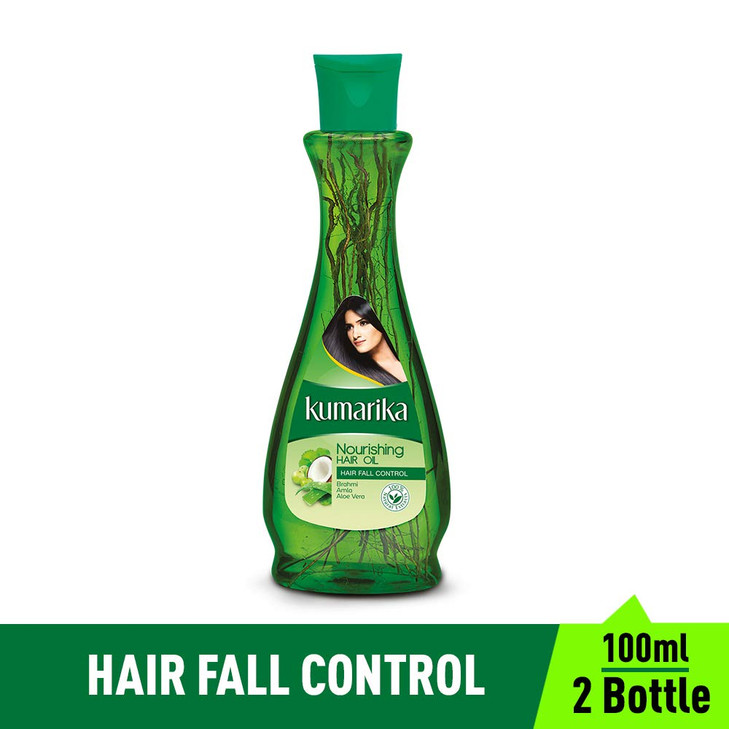 Kumarika Hair Fall Control Hair Oil (Non Sticky, Silky Smooth and Strong Hair for Men and Women) 100ml (Pack of 2)