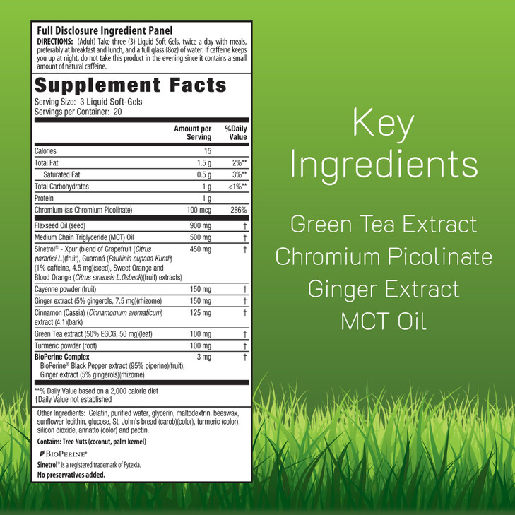 Irwin Naturals Thermo-Burn Stubborn Fat Metabolizer - 60 Liquid Soft-Gels - Combines Green Tea Extract (EGCG), MCT Oil & Caffeine - 20 Servings