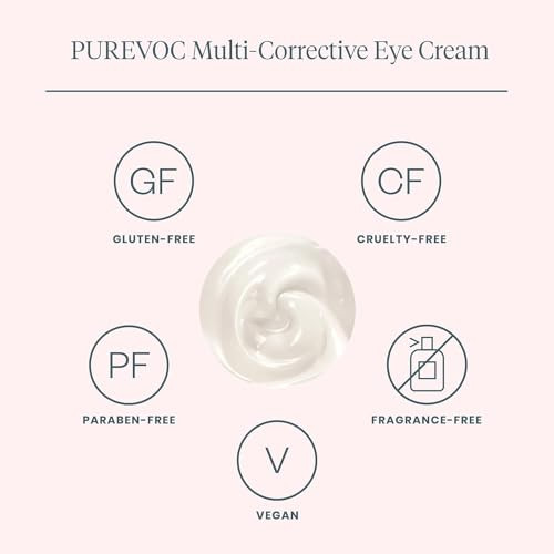Wonderskin Purevoc Eye Cream for Dark Circles and Puffiness 0.5 Oz - Under Eye Cream for Women and Men with Mango & Shea Butter, Squalane - Fragrance