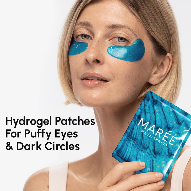 MAREE Eye Gels - Cooling Pads Under Eye Patches for Puffy Eyes and Dark Circles with Collagen & Hyaluronic Acid - Anti Wrinkles Under Eye Masks Skinc