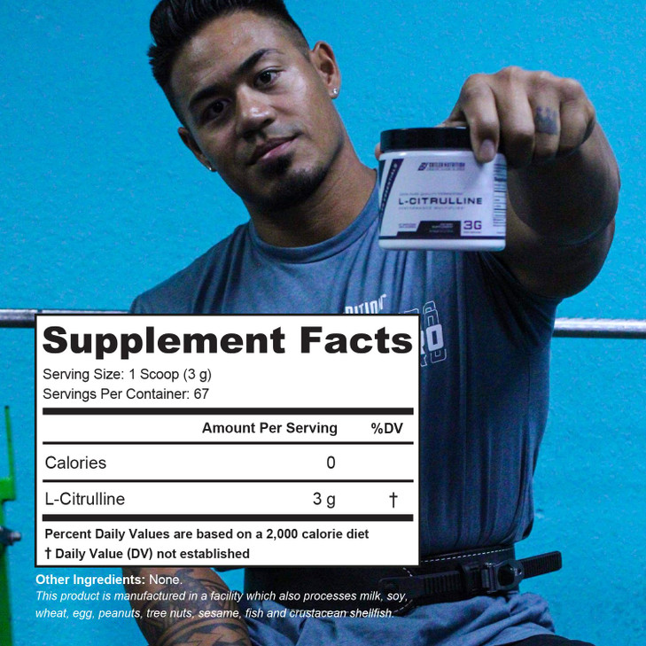 Cutler Nutrition Jay Essentials 100% Pure L-Citrulline Powder Unflavored 3g Per Serving Supports Endurance and Pumps (67 Servings)
