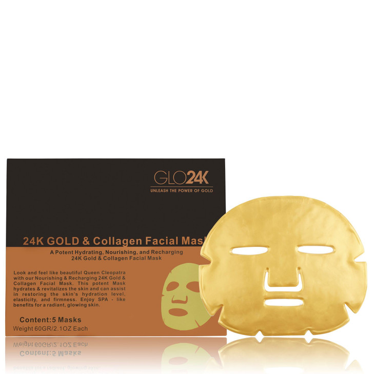 24K GOLD and Collagen Facial Mask A Potent Hydrating, Nourishing, and Recharging 24K Gold and Collagen Facial Mask