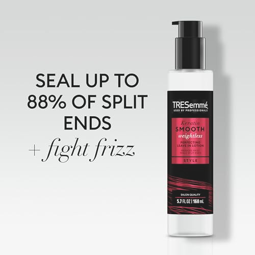 TRESemmé Perfecting Leave-In Lotion Keratin Smooth for Reducing Frizz & Sealing Split Ends, Weightless, 5.7 oz