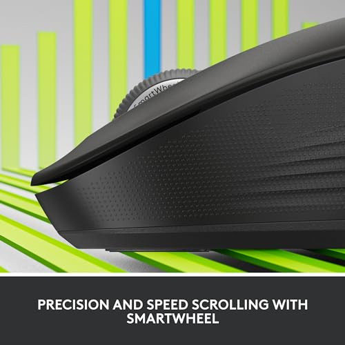 Logitech Signature M550 L Full Size Wireless Mouse - for Large Sized Hands, 2-Year Battery, Silent Clicks, Bluetooth, Multi-Device Compatibility - Bl