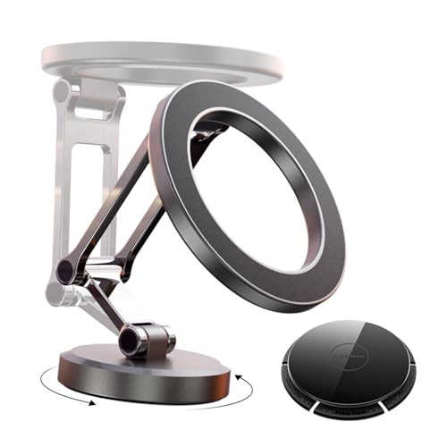 SCHUGS Magnet Car Mount for iPhone?All Aluminum Alloy?,360°Adjustable Mag-Safe Phone Holder for Car Magnetic?Upgrade Octopus Adhesive?,Phone Mount wi