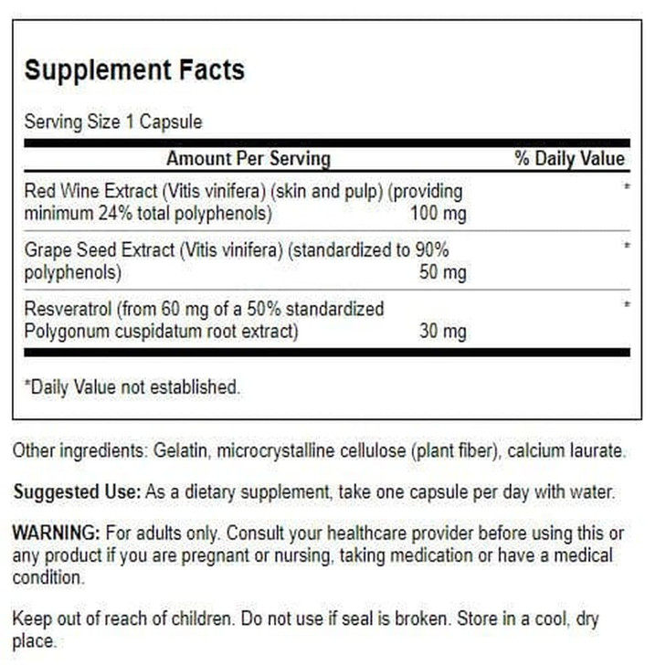 Swanson Resveratrol Complex - Herbal Supplement Promoting Cardiovascular Health & Protection - Natural Formula Promoting Natural Health & Wellness -