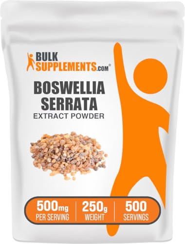 BulkSupplements.com Boswellia Serrata Extract Powder - Boswellia Supplement, from Frankincense Resin - Vegan & Gluten Free, 500mg per Serving, 500g (
