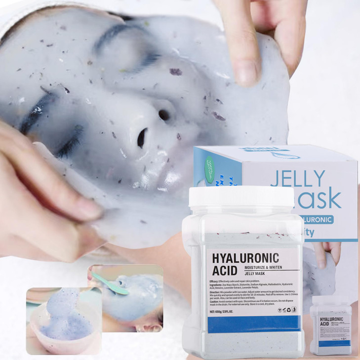 yordhg Jelly Mask Powder for Facials Professional Natural Gel Powder jelly Mask Peel Off Face Masks SkinCare, Moisturizing & Hydrating 23 Fl Oz (Hyal