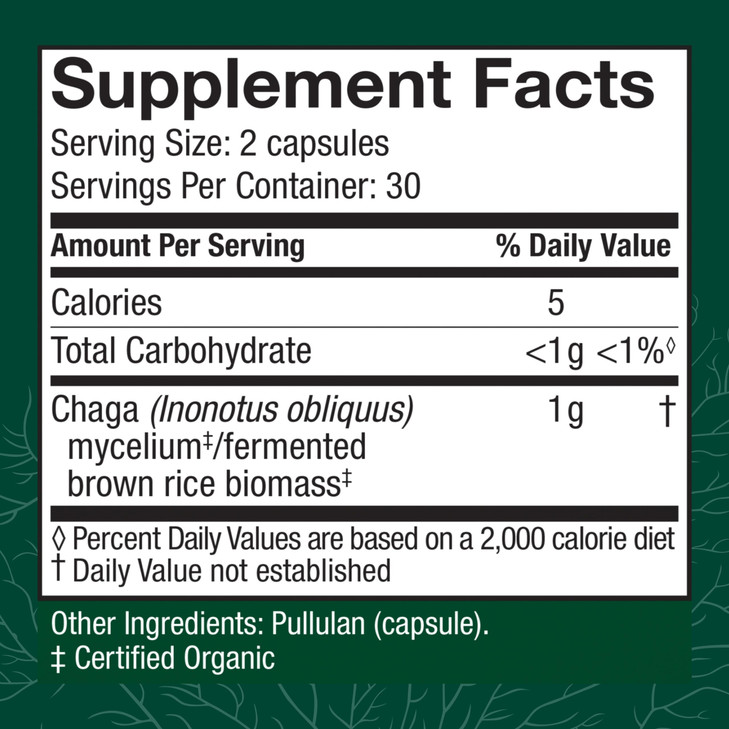 Host Defense Chaga Capsules - Immune System Support Supplement - Chaga Mushroom Capsules for Antioxidant Activity Support - Dietary Mushroom Suppleme