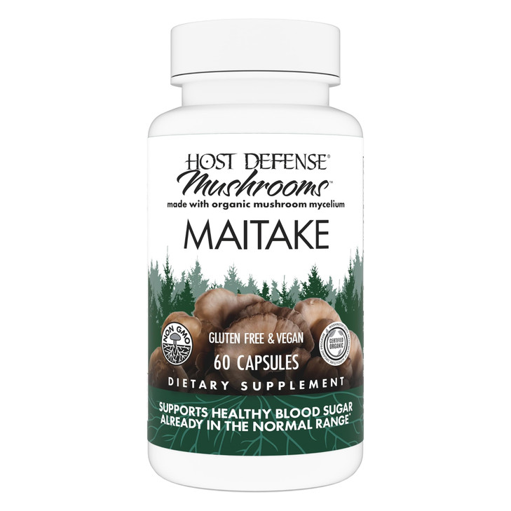 Host Defense Maitake Capsules - Immune & Cellular Health Support Supplement - Dietary Herbal Supplement with Maitake Mushroom & Mushroom Mycelium - 6