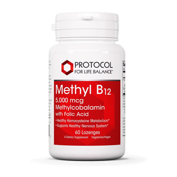 Protocol Methyl B12 5,000mcg - Vitamin B12 for Homocysteine Metabolism* - Supports Brain Health & Healthy Nervous System* - Kosher, Halal & Vegan - 6