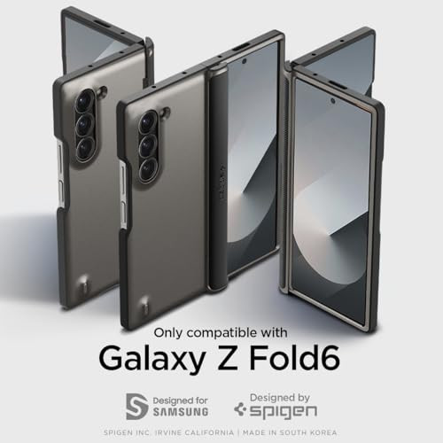 Spigen for Galaxy Z Fold 6 Case, Slim Armor Pro (2024) [Hinge Protection] - Gunmetal