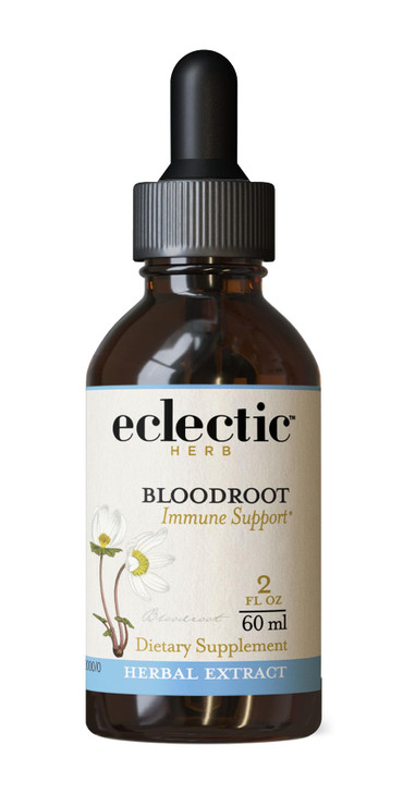 Eclectic Herb Wildcrafted Non-GMO Bloodroot | US Grown, Gluten Free, Soy Free, 100% Kosher | 2 fl oz (60 ml)