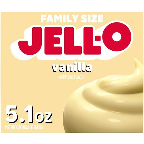 Jell-O Vanilla Instant Pudding & Pie Filling Mix (24 Ct Pack, 5.1 Oz Boxes)