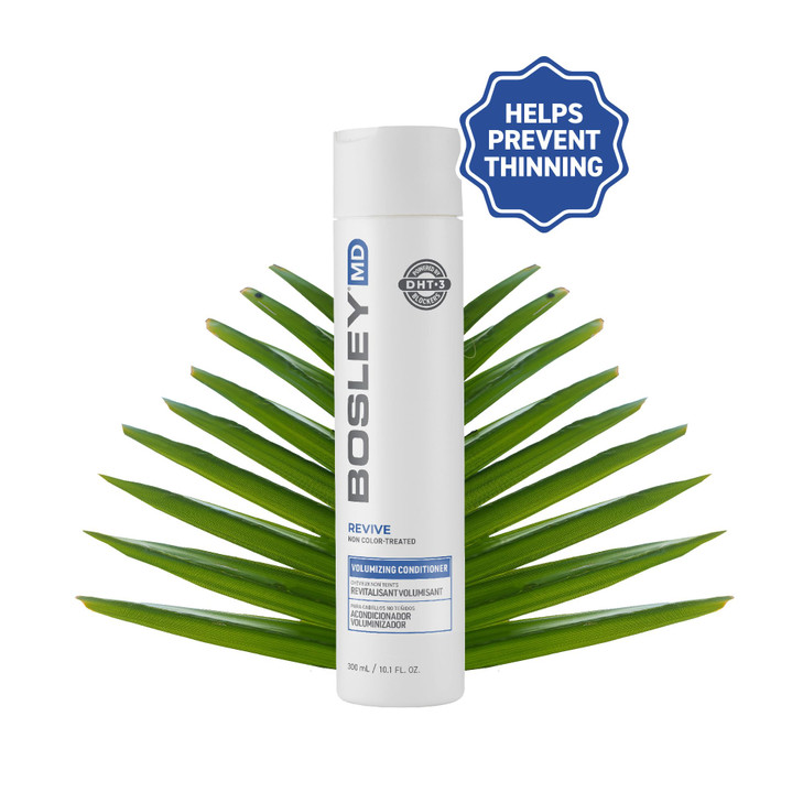 BosRevive Volumizing Conditioner for Noticeably Thinning, Non Color-Treated Hair  DHT-Blocking Saw Palmetto, Biotin Strengthening, Niacin Revitalizi