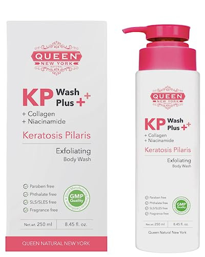 QUEEN KP WASH | Body Keratosis Pilaris Exfoliating Body Wash Plus Collagen Niacinamide |15% Glycolic Acid, 2% Salicylic Acid Reduces Rough & Red Bump