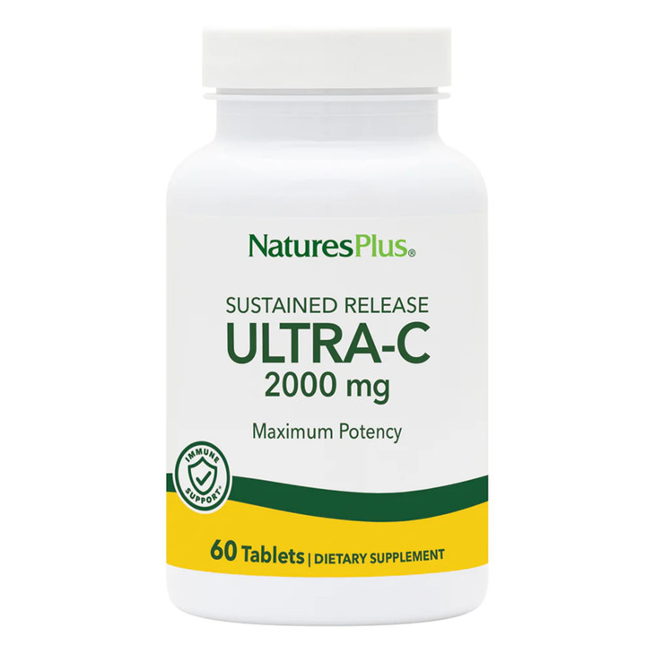 NaturesPlus Ultra-C 2000 mg - 60 Tablets - Vitamin C with Rose Hips - Immune & Antioxidant Support - Vegetarian, Gluten Free - 60 Servings