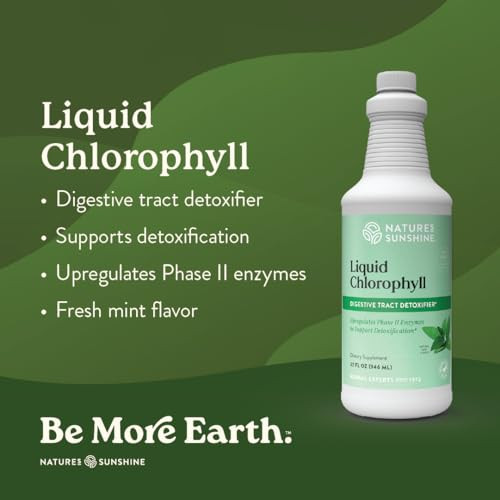 Nature's Sunshine Liquid Chlorophyll - Immunity Support, Detox & Cleanse, Chlorophyll Liquid Drops with Spearmint Oil, Natural Energy Boost, Internal