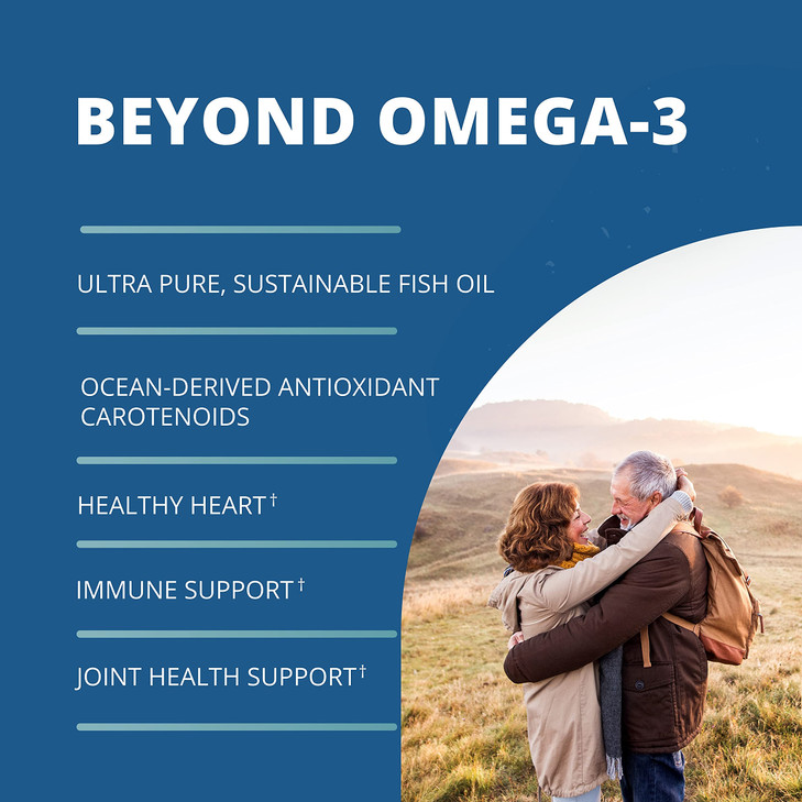 Garden of Life Oceans 3 Beyond Omega-3 with OmegaXanthin, EPA, DHA Supplements, Fish Oil with 1200 mg Omega 3, Astaxanthin & Brown Seaweed Extract -