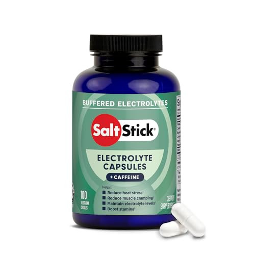 SaltStick Electrolytes with Caffeine - Salt Pills and Electrolytes for Running, Hydration, Leg Cramps Relief, Sports Recovery, Hiking Essentials - Sa