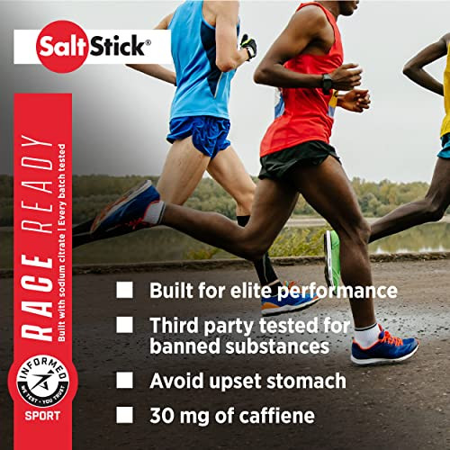 SaltStick Electrolytes with Caffeine - Salt Pills and Electrolytes for Running, Hydration, Leg Cramps Relief, Sports Recovery, Hiking Essentials - Sa