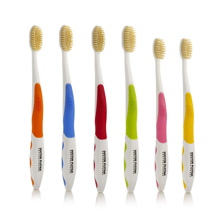 MOUTHWATCHERS Soft Flossing Toothbrushes, Value Family Pack, 4 Adult & 2 Kids, Ultra Clean Manual Toothbrush Set for Sensitive Teeth & Gums, by Dr. P