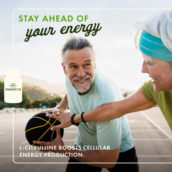 Swanson L-Citrulline - Natural Supplement Promoting Cardiovascular Health & Energy Support - Helps Increase Circulation - (60 Capsules, 850mg Each)