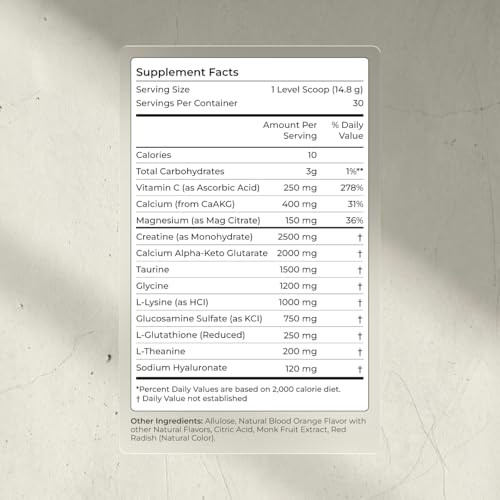 Blueprint Bryan Johnson Longevity Mix - Muscle Builder & Recovery Supplement - Promotes Focus and Balanced Mood - Magnesium, Creatine, L-Theanine, Gl