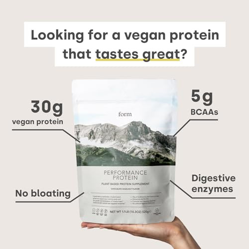 Form Performance Protein - Vegan Protein Powder - 30g of Plant Based Protein per Serving, with BCAAs and Digestive Enzymes. Perfect Post Workout. Tas