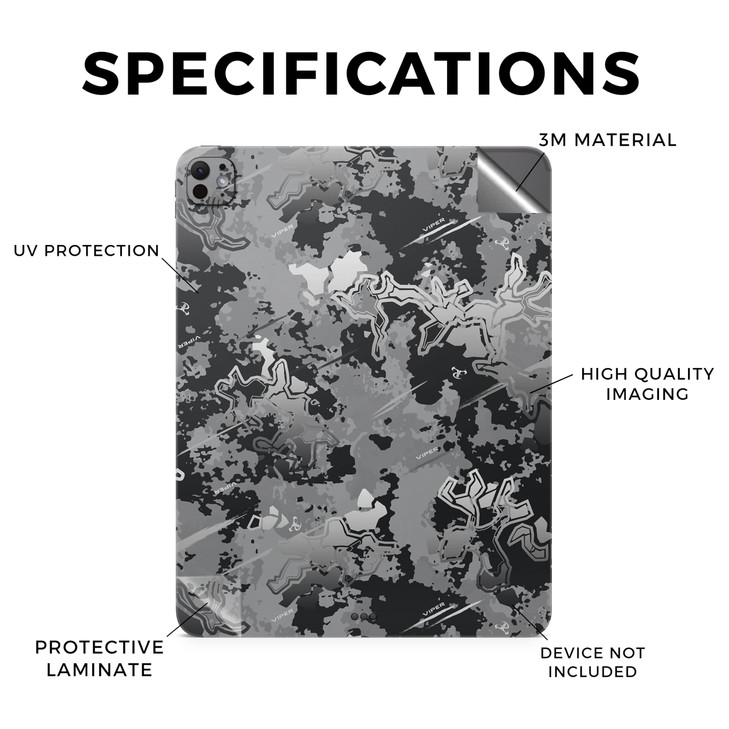 Tablet Skin Compatible with Apple iPad Pro 11 (M4) 2024 - Viper Urban - Premium 3M Vinyl Protective Wrap Decal Cover - Easy to Apply | Crafted in The