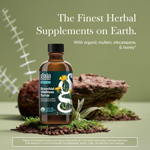 Gaia Herbs Bronchial Wellness Syrup - Respiratory Support Supplement to Help Maintain Lung Health & Help Provide Comfort for Occasional Dry Cough* -