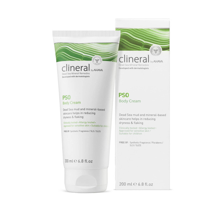 AHAVA Clineral Pso Body Cream - Extra-rich cream to reduce joint skin irritation, alleviates dryness, hydrates & softens, enriched with exclusive Osm