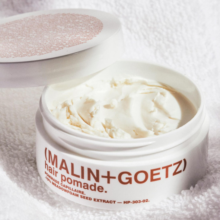 MALIN+GOETZ Hair Pomade | Firm Hold Styling for Volume, Shape & Texture | Beeswax, Meadowfoam, Cannabis & Soybean Oils | Tames Flyaways + Smooths End